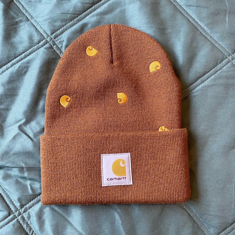 Carhartt Beanie with Gold Accents, Like New, Never Been Worn!